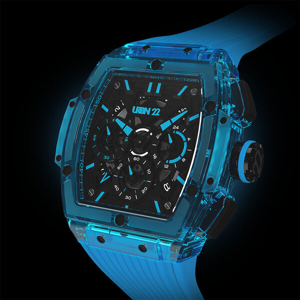 URBN22 URBN22 Nitro Liquid Blue streetlife chronograaf horloge