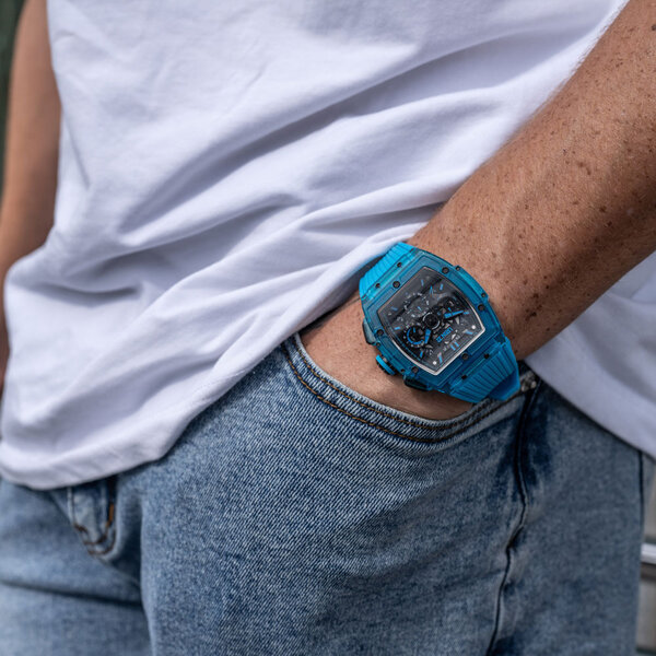 URBN22 URBN22 Nitro Liquid Blue streetlife chronograaf horloge