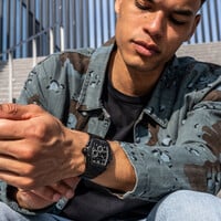 URBN22 Onyx Vigorous Black streetlife chronograaf horloge