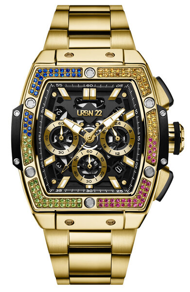 URBN22 Exclusive Golden Gambler streetlife chronograaf horloge