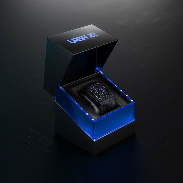 URBN22 Onyx Electric Blue streetlife chronograaf horloge