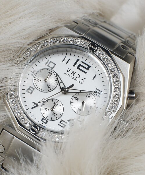 VNDX Amsterdam VNDX The One Silver White MS12886-02 dameshorloge