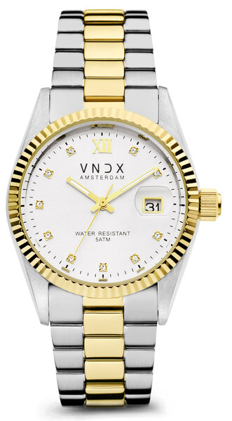 VNDX Amsterdam VNDX Dare Devil M Silver Gold White MT43006-02 dameshorloge