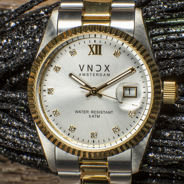 VNDX Amsterdam VNDX Dare Devil M Silver Gold White MT43006-02 dameshorloge