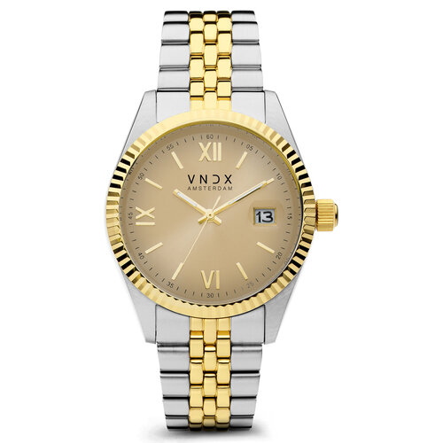 VNDX Dare Devil XL Silver Gold Beige MT43008-04 dameshorloge