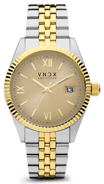 VNDX Amsterdam VNDX Dare Devil XL Silver Gold Beige MT43008-04 dameshorloge
