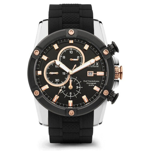 VNDX Young Rebel Big Boy Silver Black LS33047-01 horloge