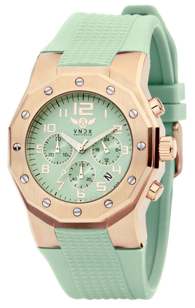VNDX Amsterdam VNDX Ibiza Rebel Rose Gold Turquoise LR12810-25 horloge