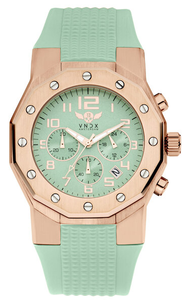 VNDX Amsterdam VNDX Ibiza Rebel Rose Gold Turquoise LR12810-25 horloge
