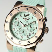 VNDX Amsterdam VNDX Ibiza Rebel Rose Gold Turquoise LR12810-25 horloge