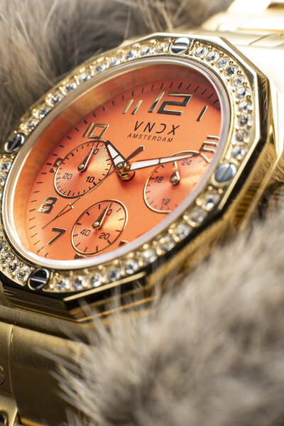 VNDX Amsterdam VNDX The One Gold Orange MD12886-30 dameshorloge
