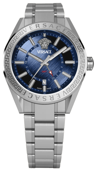 Versace Versace VEAFA0424 V-Code GMT horloge 42 mm