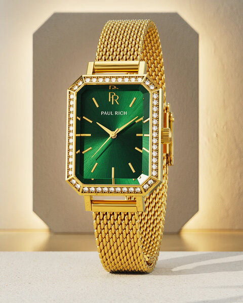 Paul Rich Paul Rich Icon Gold Green ICO05 dameshorloge