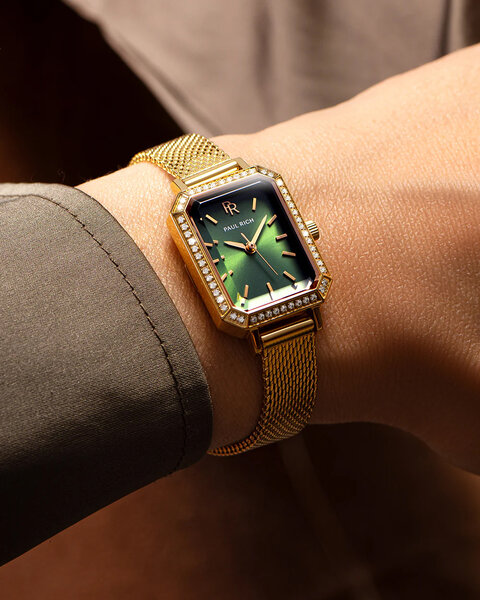 Paul Rich Paul Rich Icon Gold Green ICO05 dameshorloge