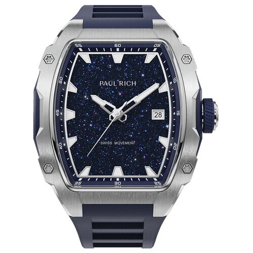 Paul Rich Astro Classic Lunar Silver Blue AS02 horloge