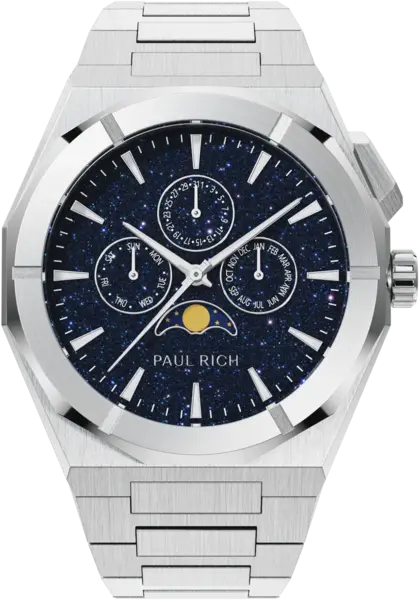 Paul Rich Paul Rich Moonphase Star Dust II Silver MOON01 horloge