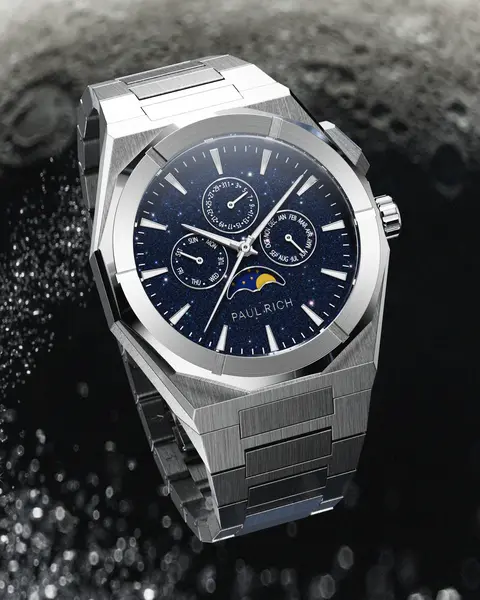 Paul Rich Paul Rich Moonphase Star Dust II Silver MOON01 horloge