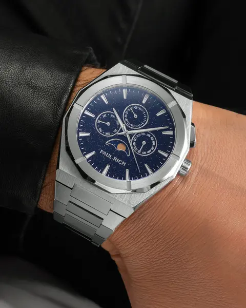 Paul Rich Paul Rich Moonphase Star Dust II Silver MOON01 horloge