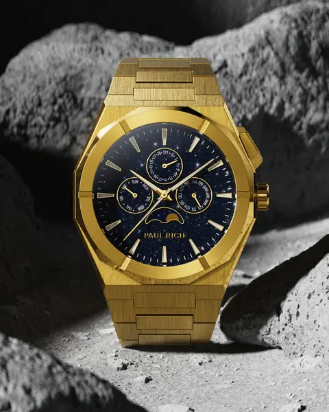 Paul Rich Paul Rich Moonphase Star Dust II Gold MOON02 horloge