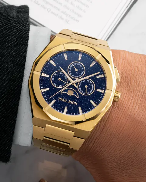 Paul Rich Paul Rich Moonphase Star Dust II Gold MOON02 horloge