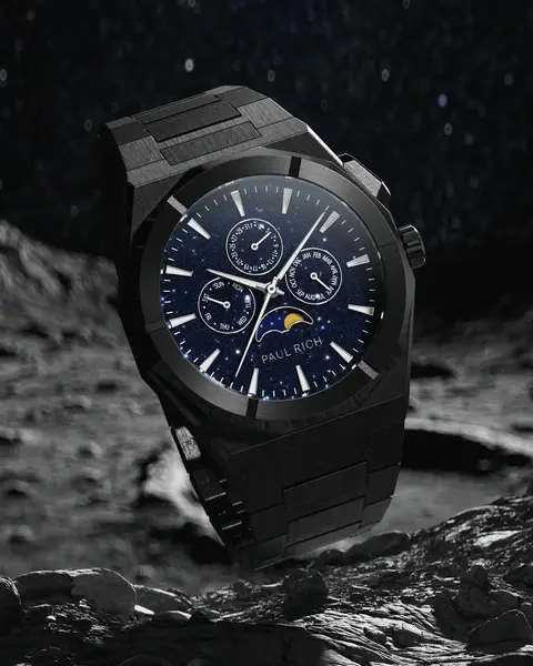 Paul Rich Paul Rich Moonphase Star Dust II Black MOON03 horloge
