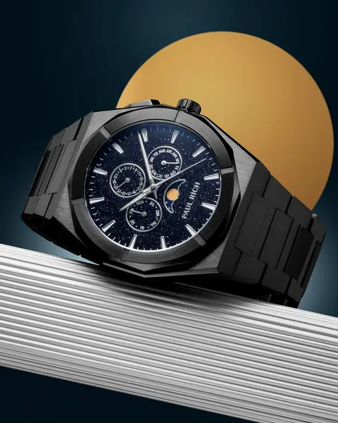 Paul Rich Paul Rich Moonphase Star Dust II Black MOON03 horloge