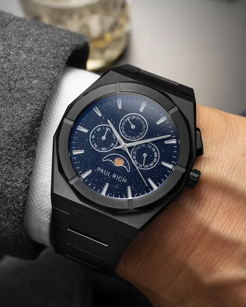 Paul Rich Paul Rich Moonphase Star Dust II Black MOON03 horloge