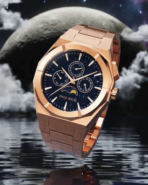 Paul Rich Paul Rich Moonphase Star Dust II Rose Gold MOON04 horloge