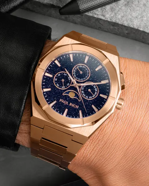 Paul Rich Paul Rich Moonphase Star Dust II Rose Gold MOON04 horloge