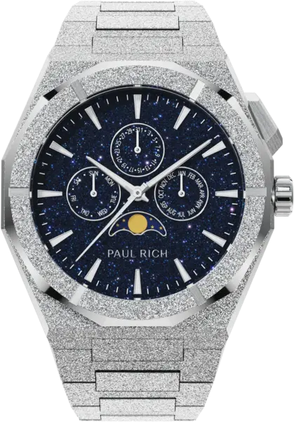 Paul Rich Paul Rich Moonphase Frosted Star Dust II Silver MOON05 horloge