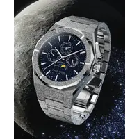 Paul Rich Paul Rich Moonphase Frosted Star Dust II Silver MOON05 horloge
