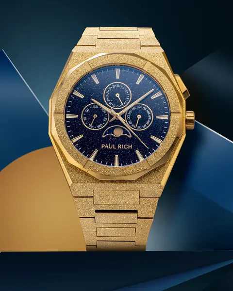 Paul Rich Paul Rich Moonphase Frosted Star Dust II Gold MOON06 horloge