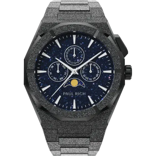 Paul Rich Moonphase Frosted Star Dust II Black MOON07 horloge