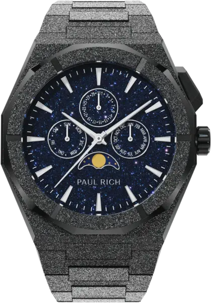 Paul Rich Paul Rich Moonphase Frosted Star Dust II Black MOON07 horloge