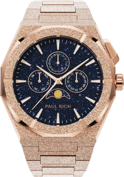 Paul Rich Paul Rich Moonphase Frosted Star Dust II Rose Gold MOON08 horloge