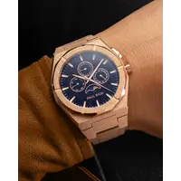 Paul Rich Paul Rich Moonphase Frosted Star Dust II Rose Gold MOON08 horloge