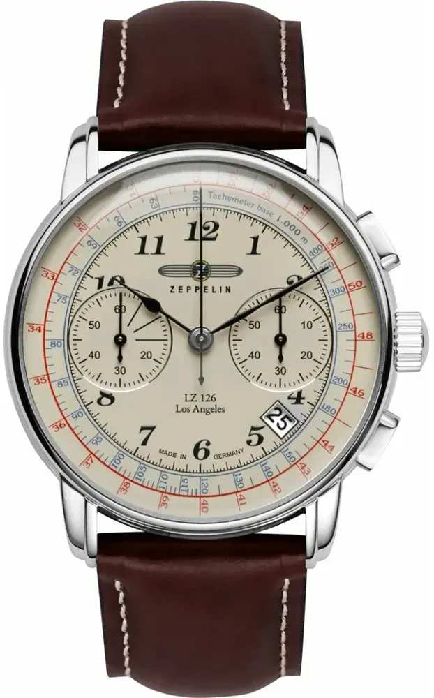 Pre-owned Zeppelin Men's Watch 100 Years Mediterranée Moon Phase 9636-5