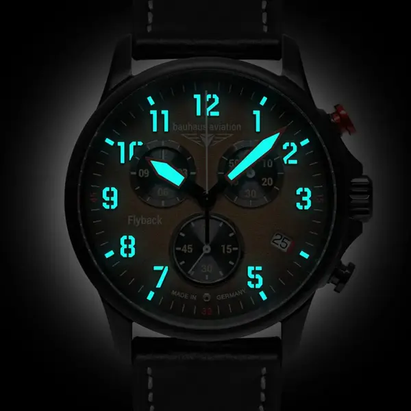 Bauhaus Bauhaus 2888-5 Aviation Blackwing chronograaf horloge