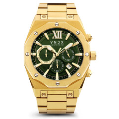 VNDX Wise Man Steel Gold Green MD11885-17 horloge DEMO
