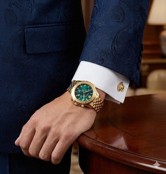 Versace Versace VEV600619 Chrono Signature heren horloge goud 44 mm