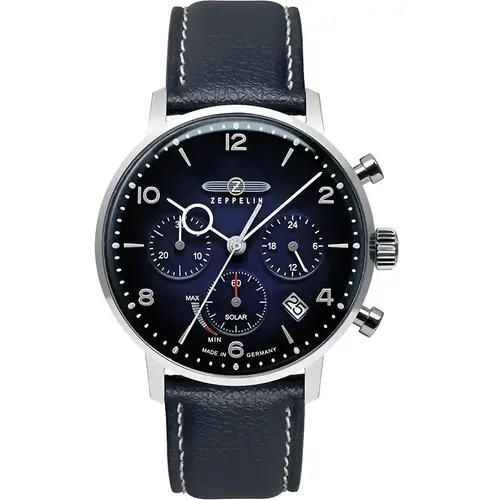 Zeppelin 8086-3N LZ 129 Hindenburg Solar chronograaf horloge