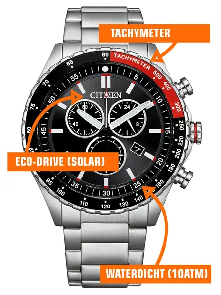 Citizen Citizen AT2566-88E Sport Chrono Eco-Drive horloge 43 mm