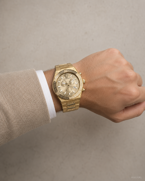 Versace Versace VESO01424 Sporty Greca chronograaf horloge 46 mm