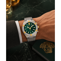 Versace Versace VESO01524 Sporty Greca chronograaf horloge 46 mm