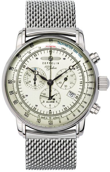 Zeppelin Zeppelin 8680M-3 100 Jahre Zeppelin chronograaf horloge 42 mm