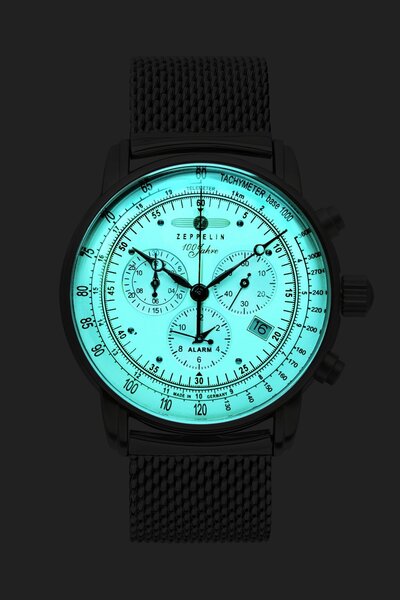 Zeppelin Zeppelin 8680M-3 100 Jahre Zeppelin chronograaf horloge 42 mm
