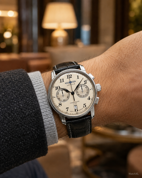 Zeppelin Zeppelin 7678-5 LZ 127 Graf Zeppelin chronograaf horloge 42 mm