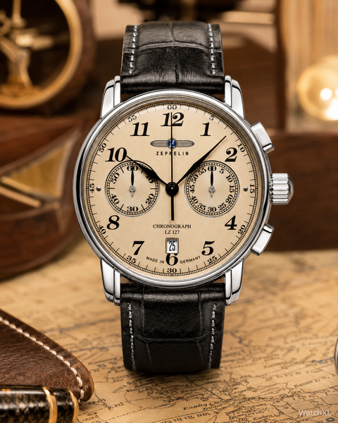 Zeppelin Zeppelin 7678-5 LZ 127 Graf Zeppelin chronograaf horloge 42 mm