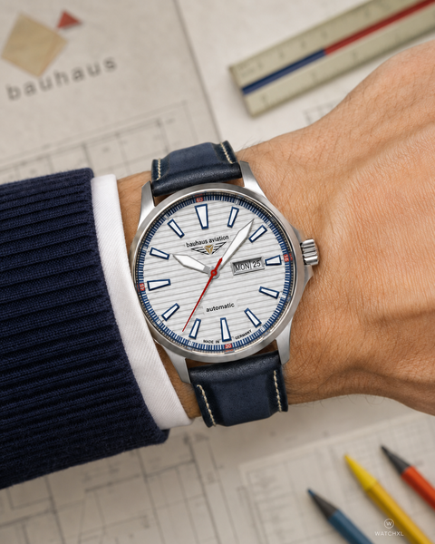 Bauhaus Bauhaus 2862-1 Aviation Iron Annie automatisch horloge 42 mm