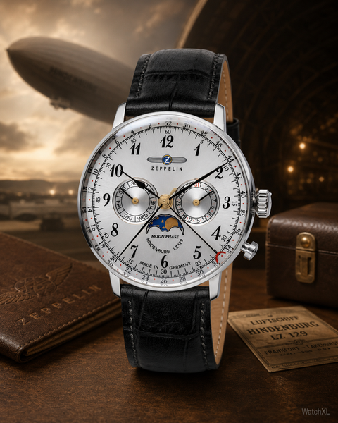 Zeppelin Zeppelin 7036-1 LZ 129 Hindenburg Mondphase horloge 40 mm